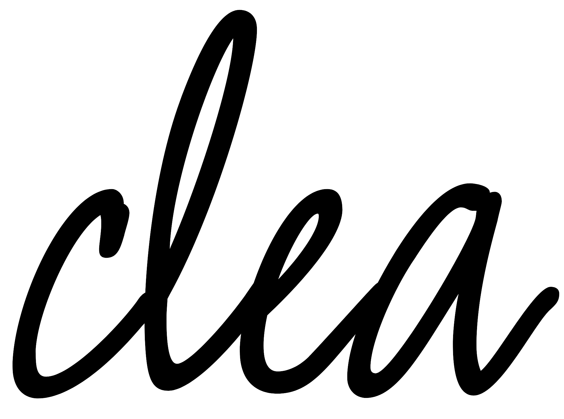 clea signature in cursive